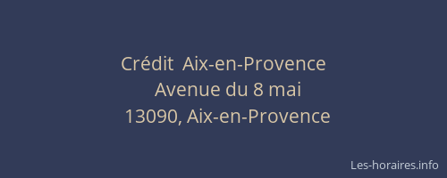 Crédit  Aix-en-Provence