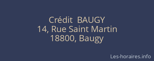 Crédit  BAUGY