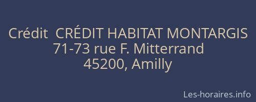 Crédit  CRÉDIT HABITAT MONTARGIS