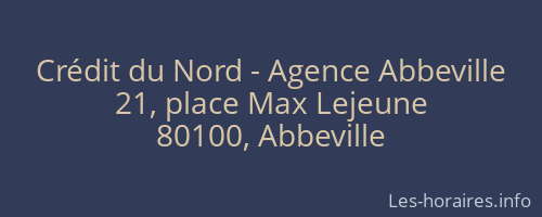 Crédit du Nord - Agence Abbeville