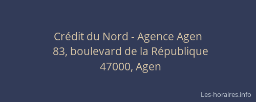 Crédit du Nord - Agence Agen
