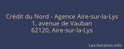 Crédit du Nord - Agence Aire-sur-la-Lys