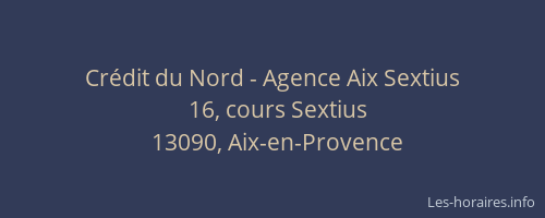 Crédit du Nord - Agence Aix Sextius
