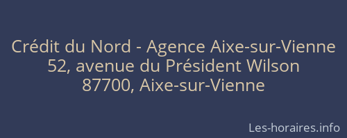 Crédit du Nord - Agence Aixe-sur-Vienne