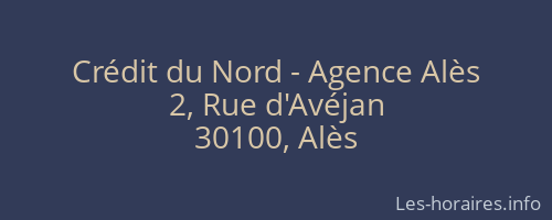 Crédit du Nord - Agence Alès