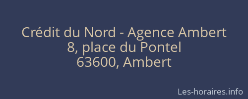 Crédit du Nord - Agence Ambert