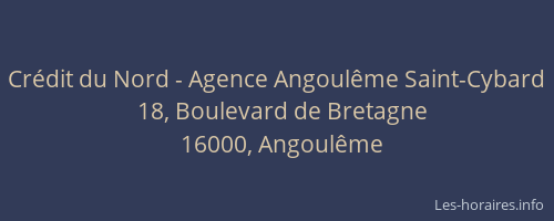 Crédit du Nord - Agence Angoulême Saint-Cybard