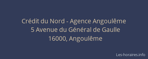 Crédit du Nord - Agence Angoulême