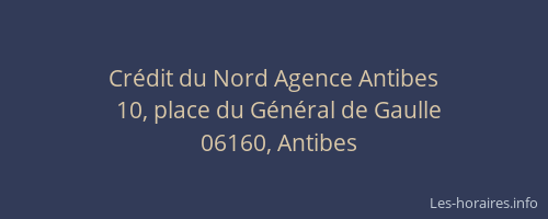 Crédit du Nord Agence Antibes