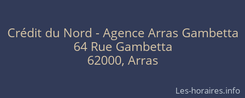 Crédit du Nord - Agence Arras Gambetta