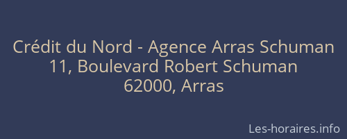 Crédit du Nord - Agence Arras Schuman