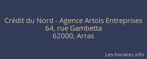 Crédit du Nord - Agence Artois Entreprises