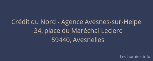 Crédit du Nord - Agence Avesnes-sur-Helpe