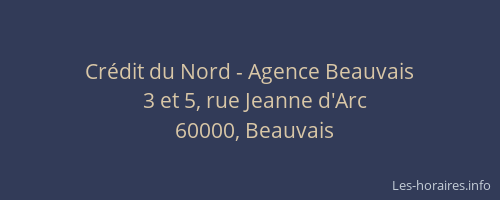 Crédit du Nord - Agence Beauvais