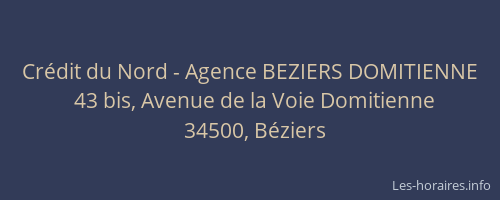 Crédit du Nord - Agence BEZIERS DOMITIENNE
