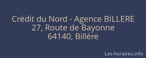 Crédit du Nord - Agence BILLERE
