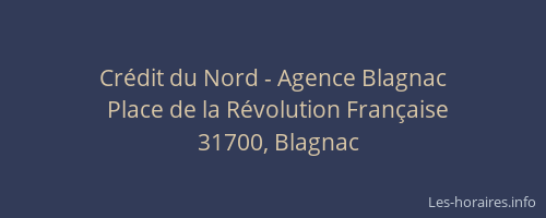 Crédit du Nord - Agence Blagnac