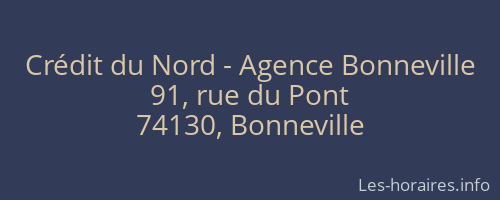 Crédit du Nord - Agence Bonneville