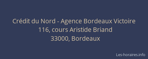 Crédit du Nord - Agence Bordeaux Victoire