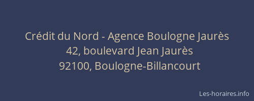 Crédit du Nord - Agence Boulogne Jaurès