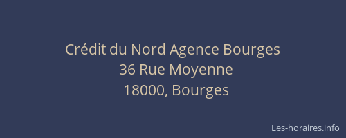 Crédit du Nord Agence Bourges