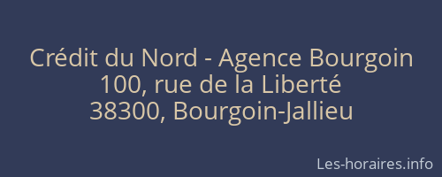 Crédit du Nord - Agence Bourgoin