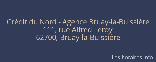 Crédit du Nord - Agence Bruay-la-Buissière