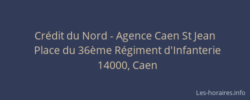 Crédit du Nord - Agence Caen St Jean