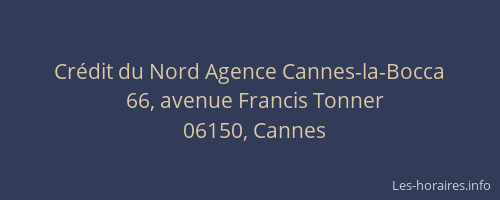 Crédit du Nord Agence Cannes-la-Bocca