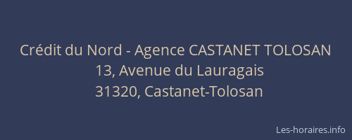 Crédit du Nord - Agence CASTANET TOLOSAN