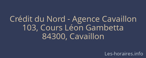 Crédit du Nord - Agence Cavaillon