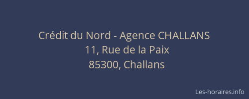Crédit du Nord - Agence CHALLANS
