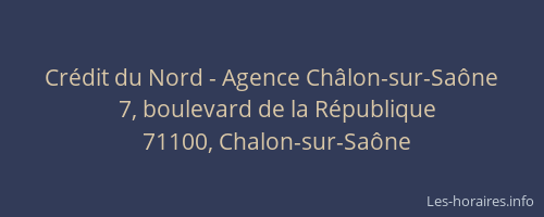 Crédit du Nord - Agence Châlon-sur-Saône