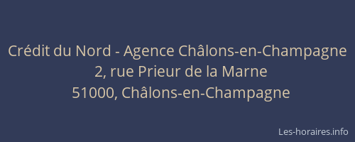 Crédit du Nord - Agence Châlons-en-Champagne