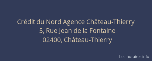 Crédit du Nord Agence Château-Thierry