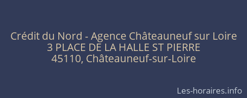 Crédit du Nord - Agence Châteauneuf sur Loire