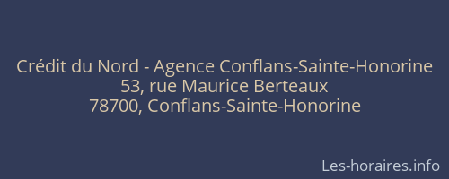 Crédit du Nord - Agence Conflans-Sainte-Honorine