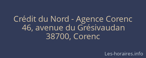 Crédit du Nord - Agence Corenc