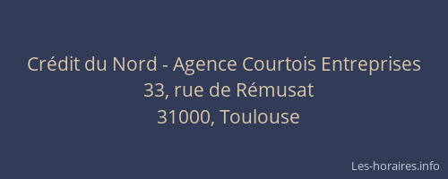 Crédit du Nord - Agence Courtois Entreprises