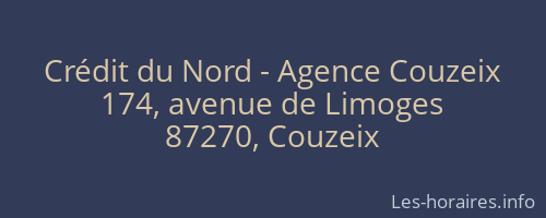 Crédit du Nord - Agence Couzeix