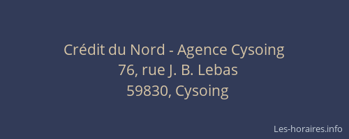 Crédit du Nord - Agence Cysoing