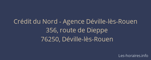 Crédit du Nord - Agence Déville-lès-Rouen
