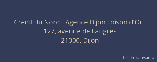 Crédit du Nord - Agence Dijon Toison d'Or