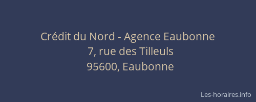 Crédit du Nord - Agence Eaubonne