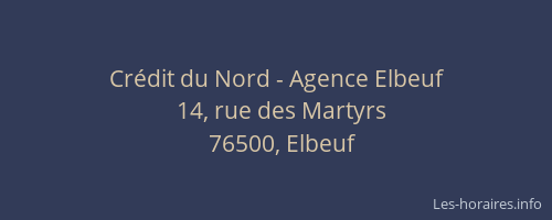 Crédit du Nord - Agence Elbeuf