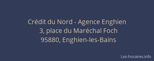 Crédit du Nord - Agence Enghien