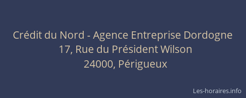 Crédit du Nord - Agence Entreprise Dordogne