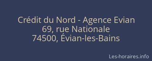 Crédit du Nord - Agence Evian