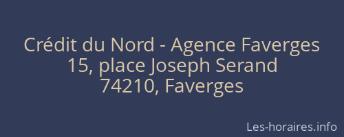 Crédit du Nord - Agence Faverges