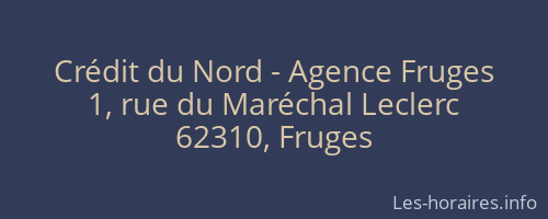 Crédit du Nord - Agence Fruges